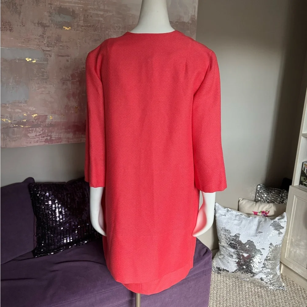 Handmade Coral Vintage Midi Dress and Jacket Set Size Medium (see measurements) - Picture 7 of 13